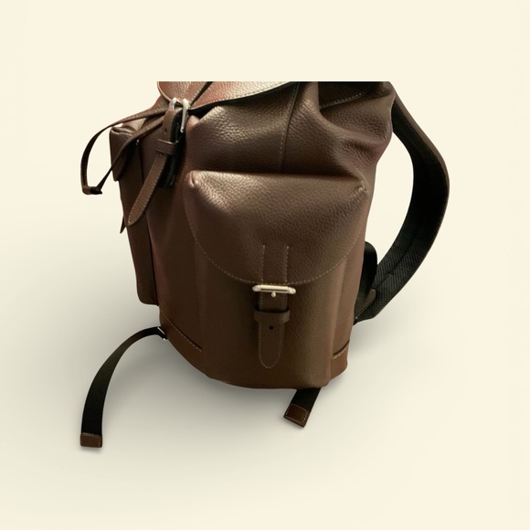 Coach Dark Brown Leather Backpack - Picture 3 of 5